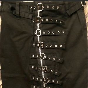 Tripp buckled pencil skirt